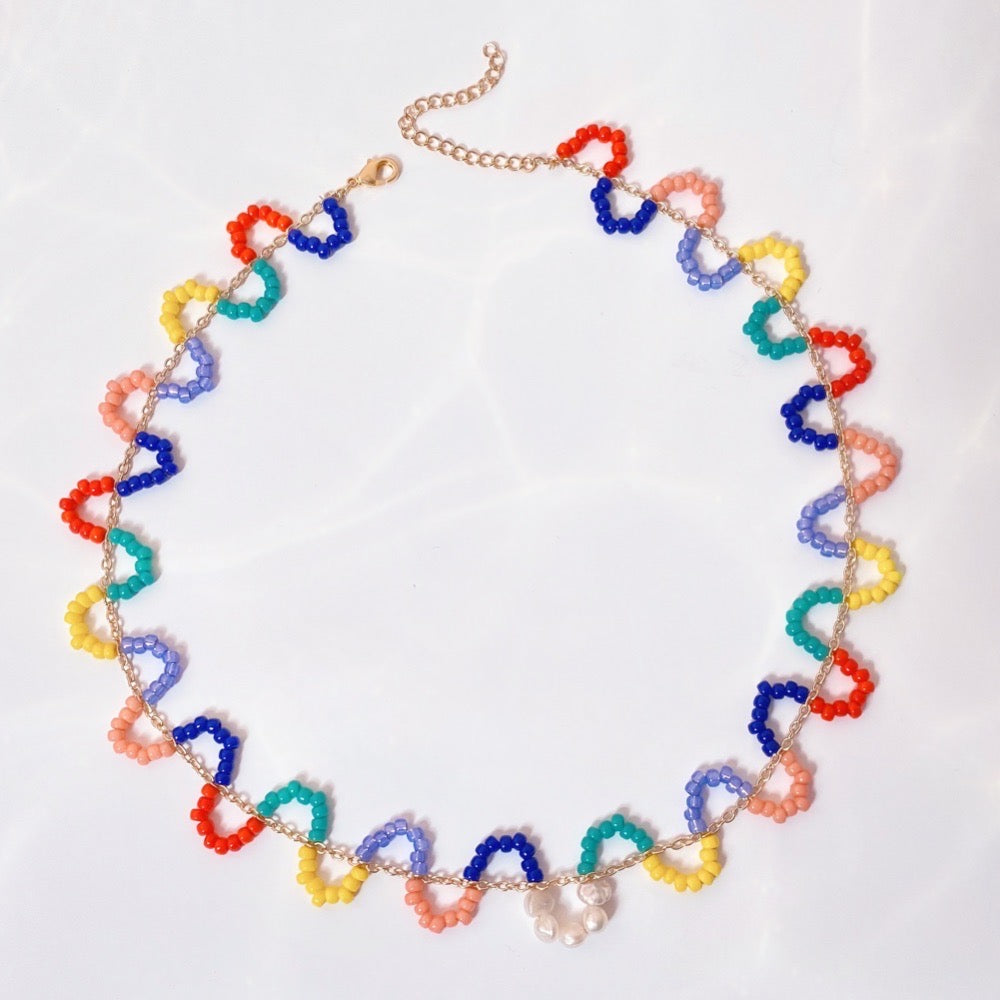 Collier Choker waves en perles Miyuki