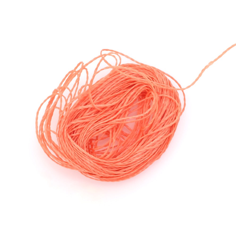 10 mètres de fil ciré Linhasita 0,5mm pour micro macramé - Corail rose