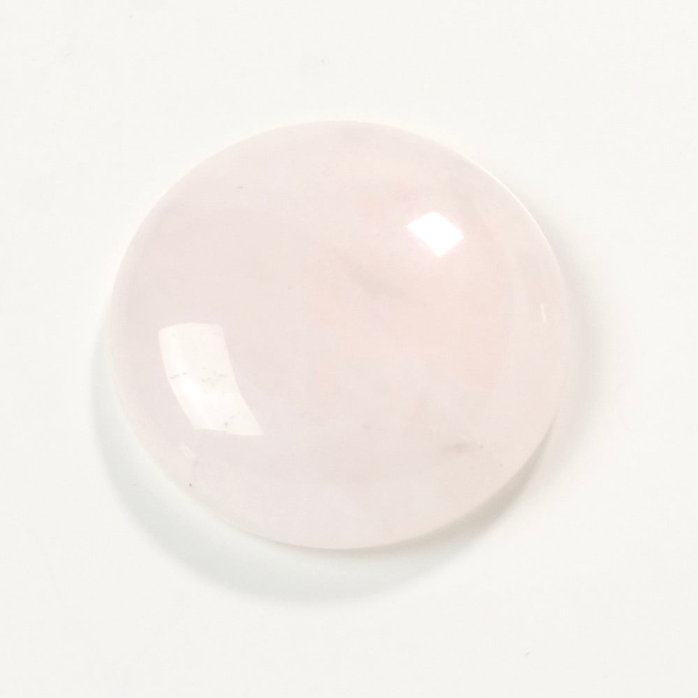 Cabochon pierre naturelle Rond 25mm Quartz rose