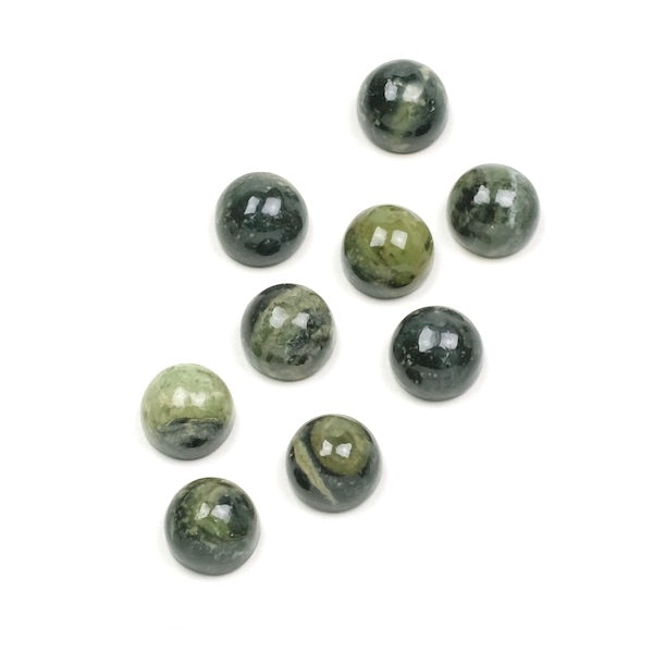 Cabochon pierre naturelle Rond 6mm Jaspe vert