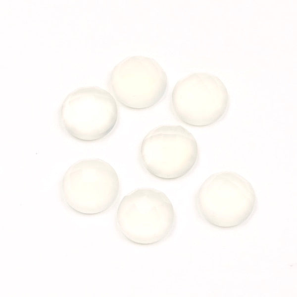 Cabochon Facetté en pierre naturelle Rond 6mm Onyx blanche