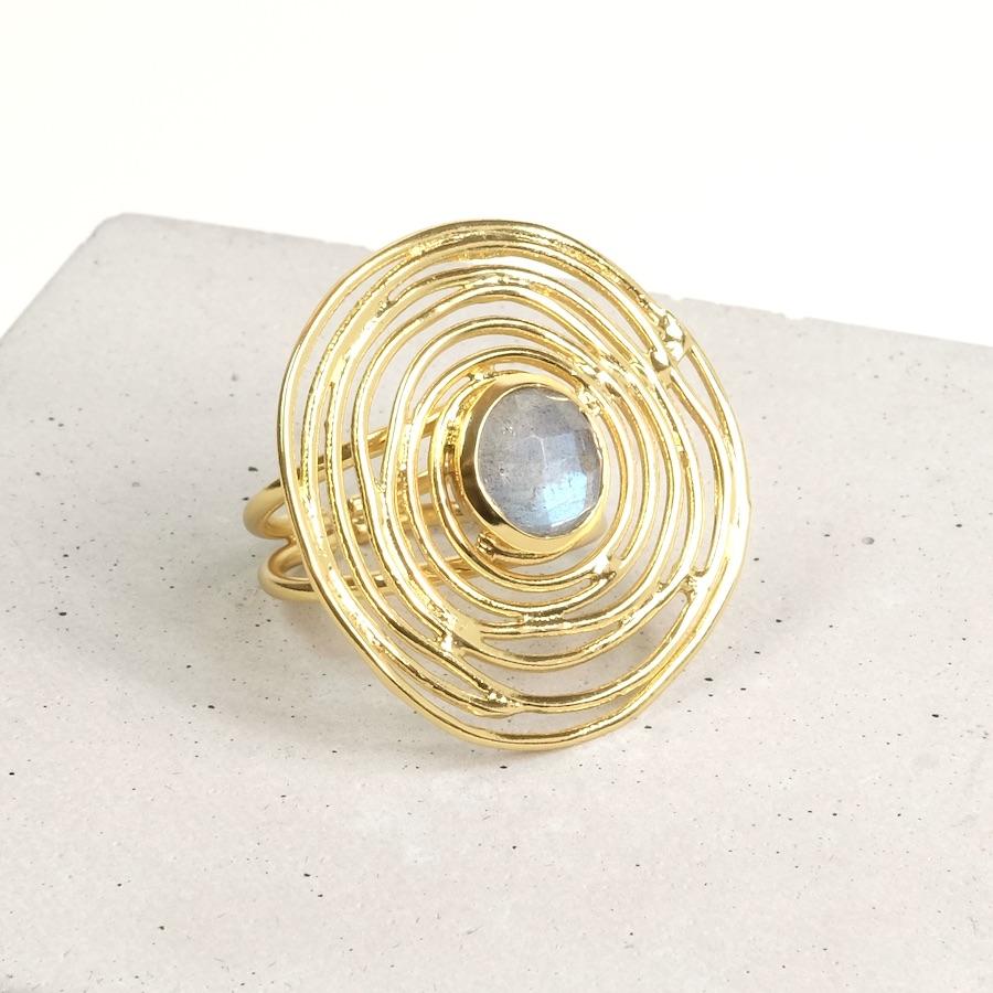 Bague Mia Labradorite - Millegrain