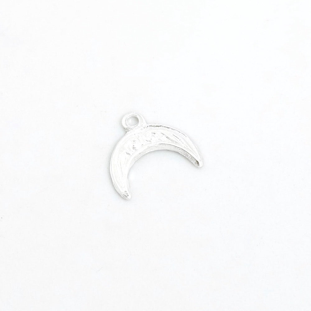 2 Pendentifs petites cornes en laiton argent 925 Premium