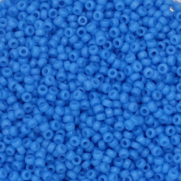 8 grammes de perles Miyuki Rocailles 15/0  Duracoat Opq Delphinium N°4484