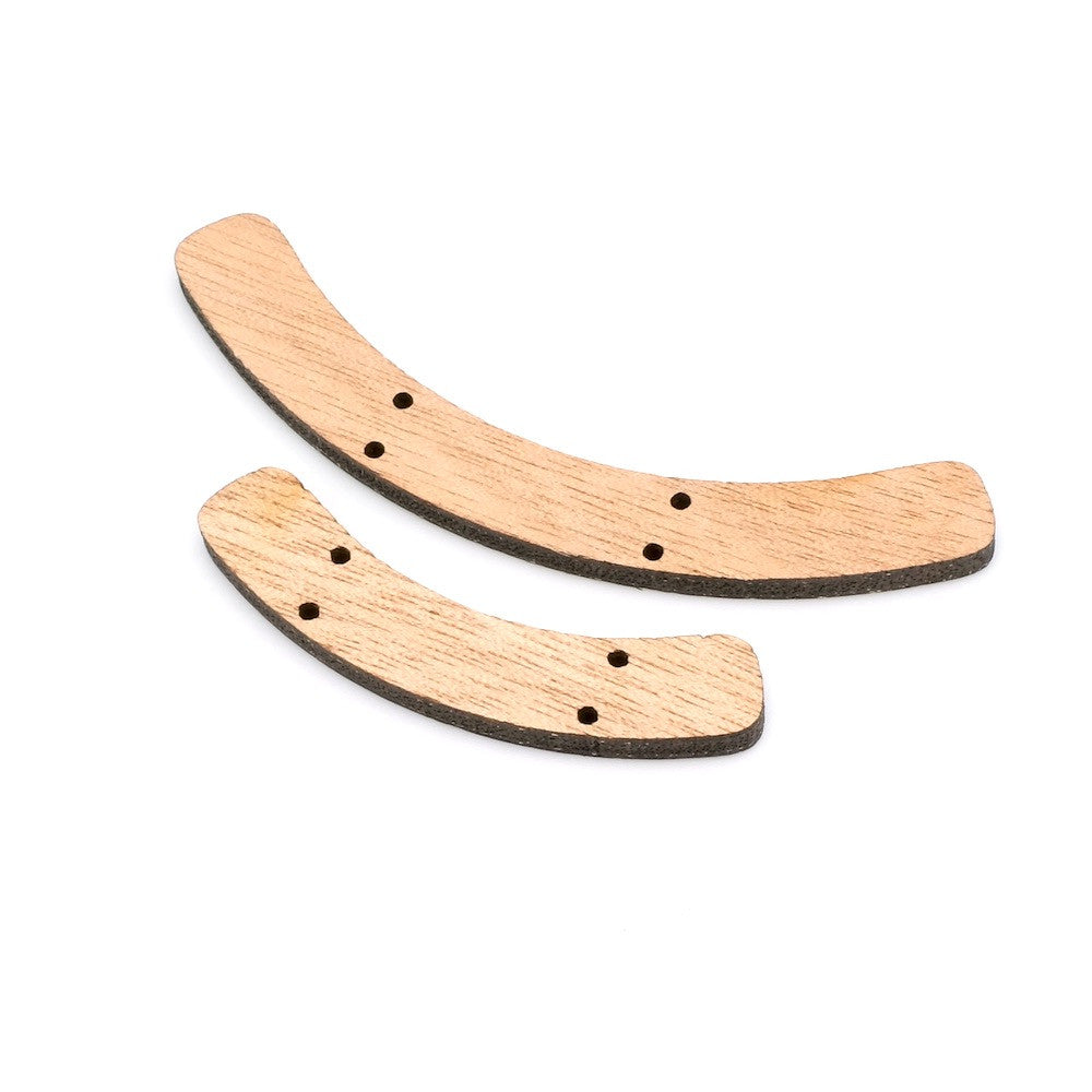 Connecteur Plastron courbe en bois 78mm 