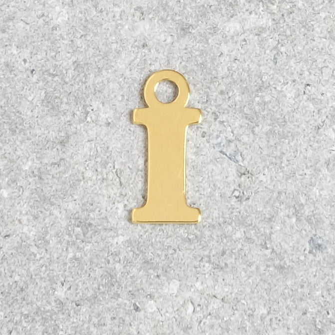 Pendentif lettre I en argent 925 doré à l&#39;or 24K