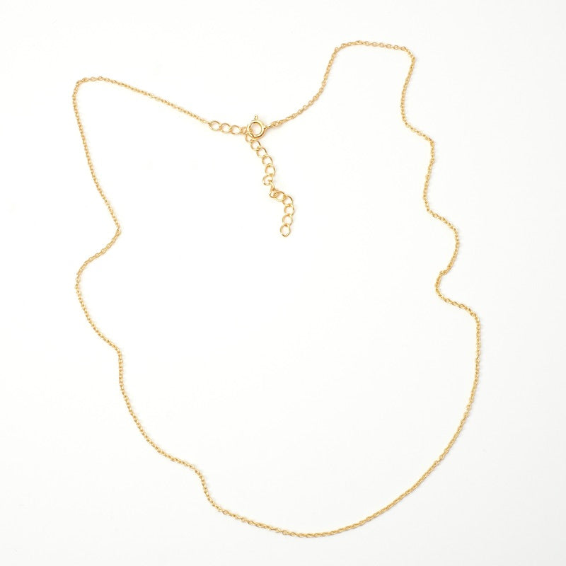 Collier chaine très fine soudée en Laiton doré à l'or fin 24K Premium