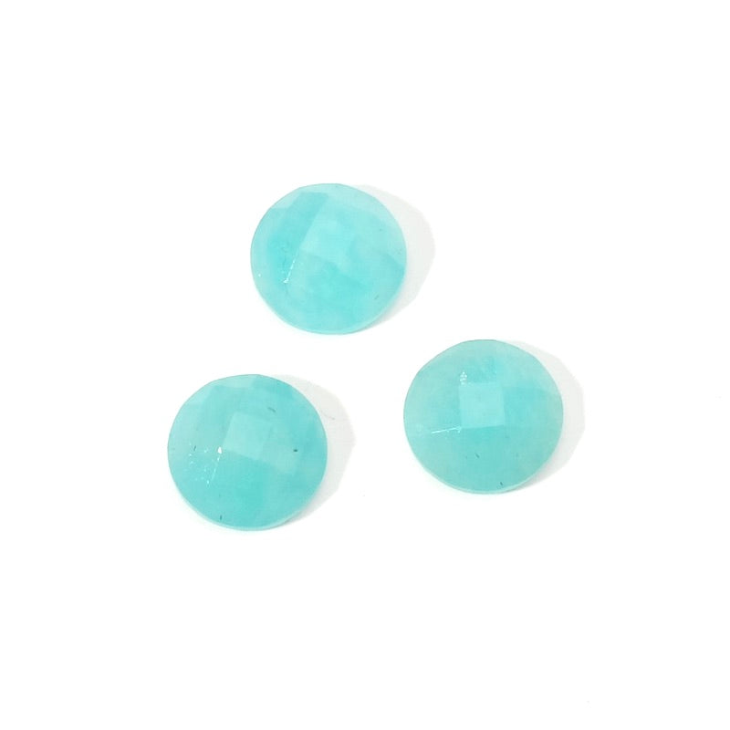 Cabochon en pierre naturelle facettée 8mm Amazonite