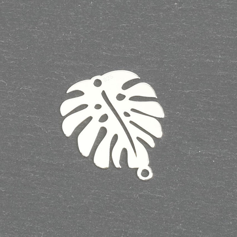 Pendentif Connecteur Monstera en Argent 925