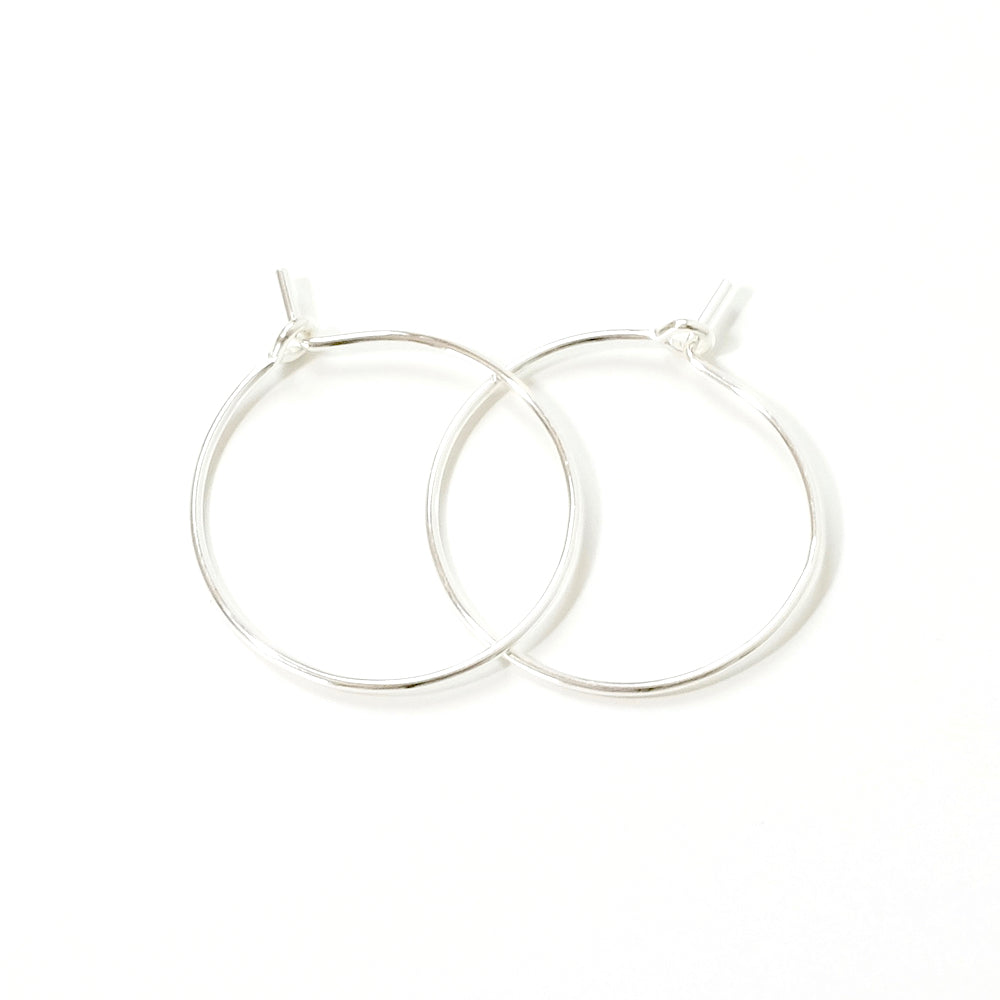 2 boucles d'oreilles créoles 20mm en argent 925 (la paire)