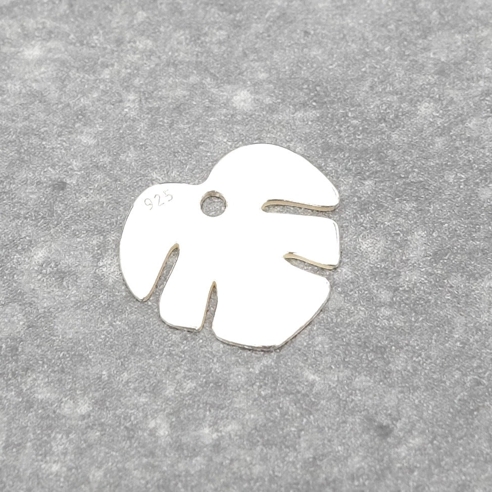 Pendentif Feuille de Monstera en argent massif 925